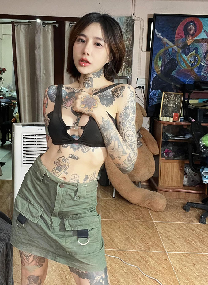 วาร์ป น้องนภัสพลอย สาวรอยสักมากเสน่ห์ onlyfans แซ่บซี๊ดน้ำลายไหล 5