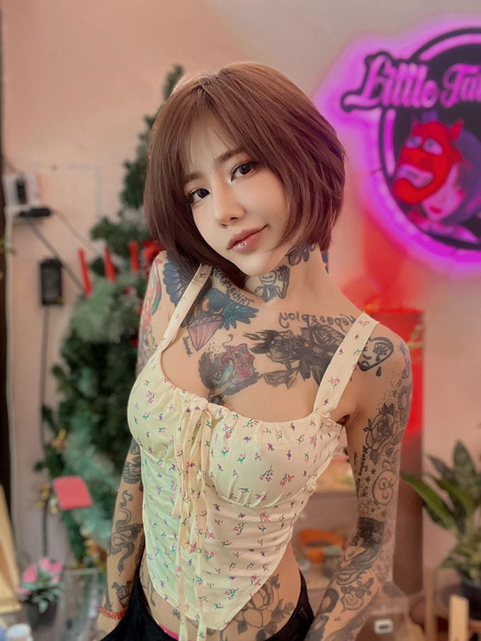 วาร์ป น้องนภัสพลอย สาวรอยสักมากเสน่ห์ onlyfans แซ่บซี๊ดน้ำลายไหล 6