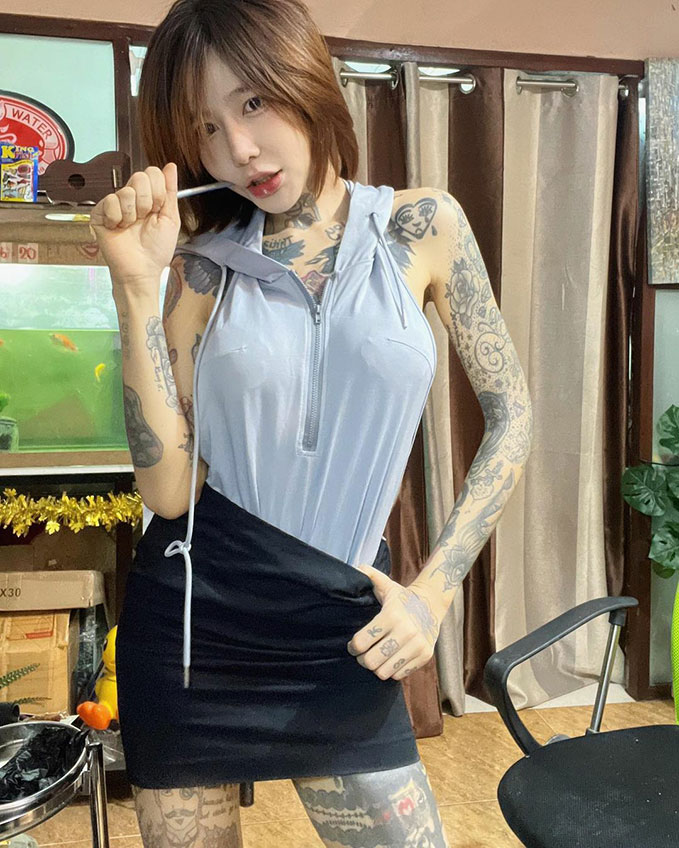 วาร์ป น้องนภัสพลอย สาวรอยสักมากเสน่ห์ onlyfans แซ่บซี๊ดน้ำลายไหล 9